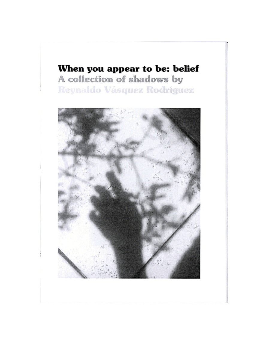 ‹When you appear to be: belief · A collection of shadows›, Reynaldo Vásquez Rodríguez - Reynaldo Vásquez Rodríguez