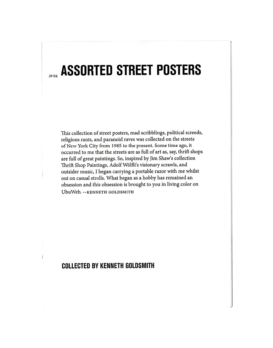ASSORTED STREET POSTERS